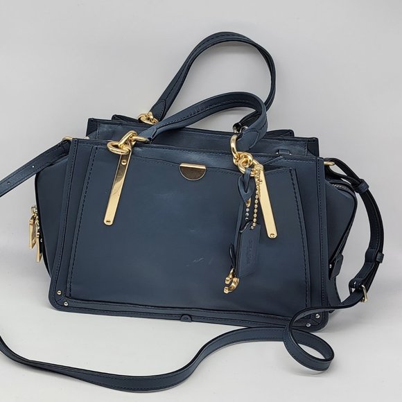Coach Dreamer Satchel Blue Green Leather - Picture 1 of 12